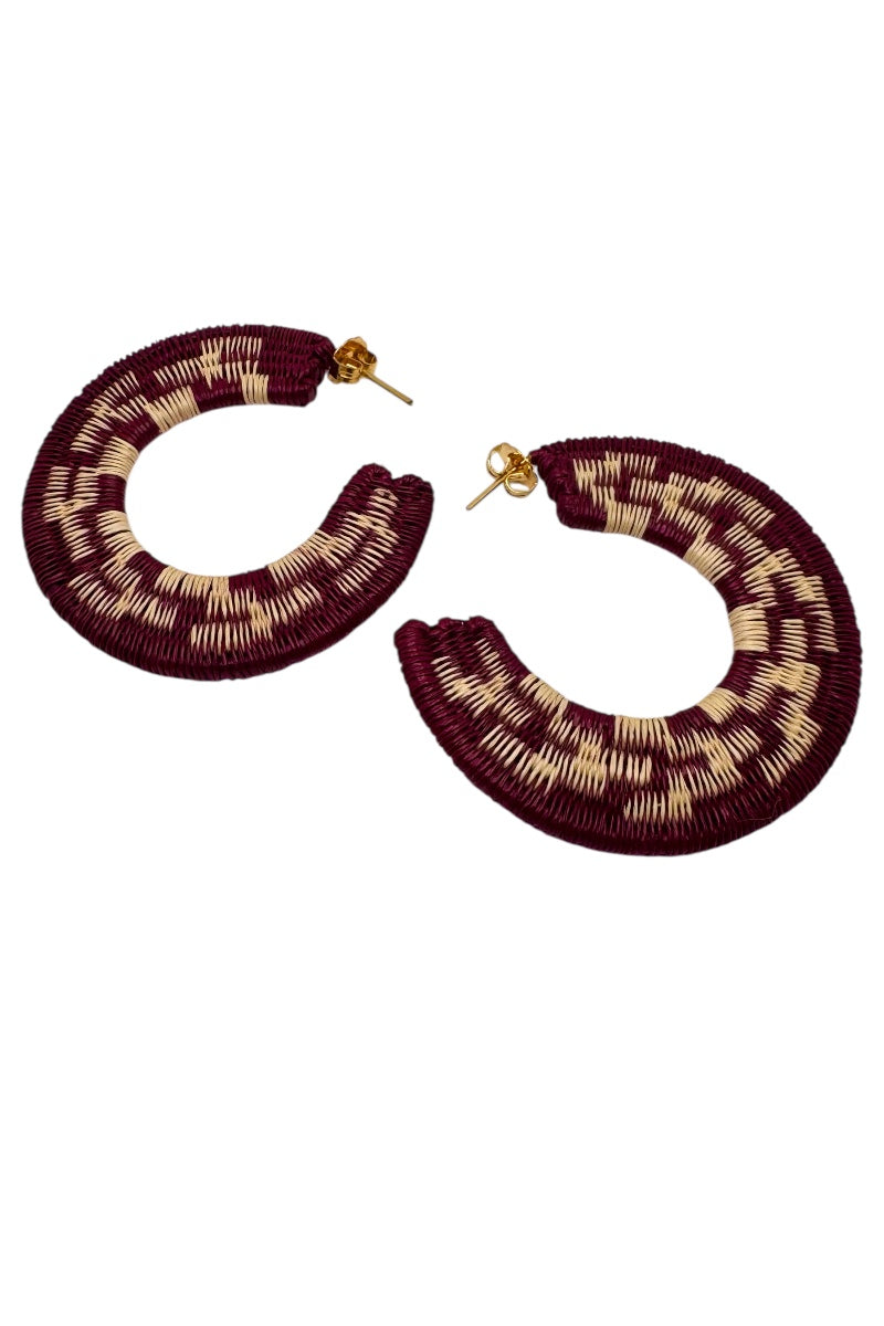 Iris Hoops Burgundy