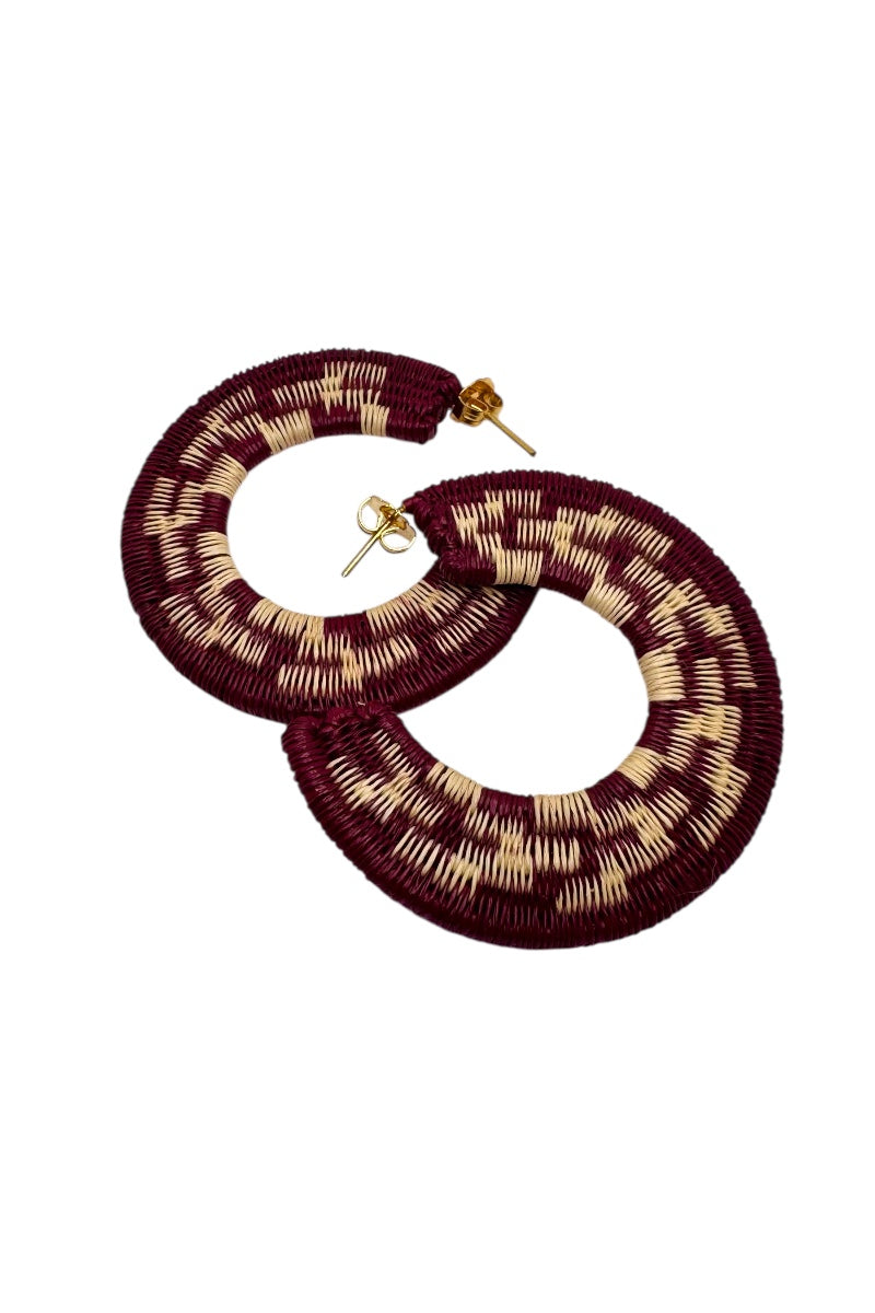 Iris Hoops Burgundy