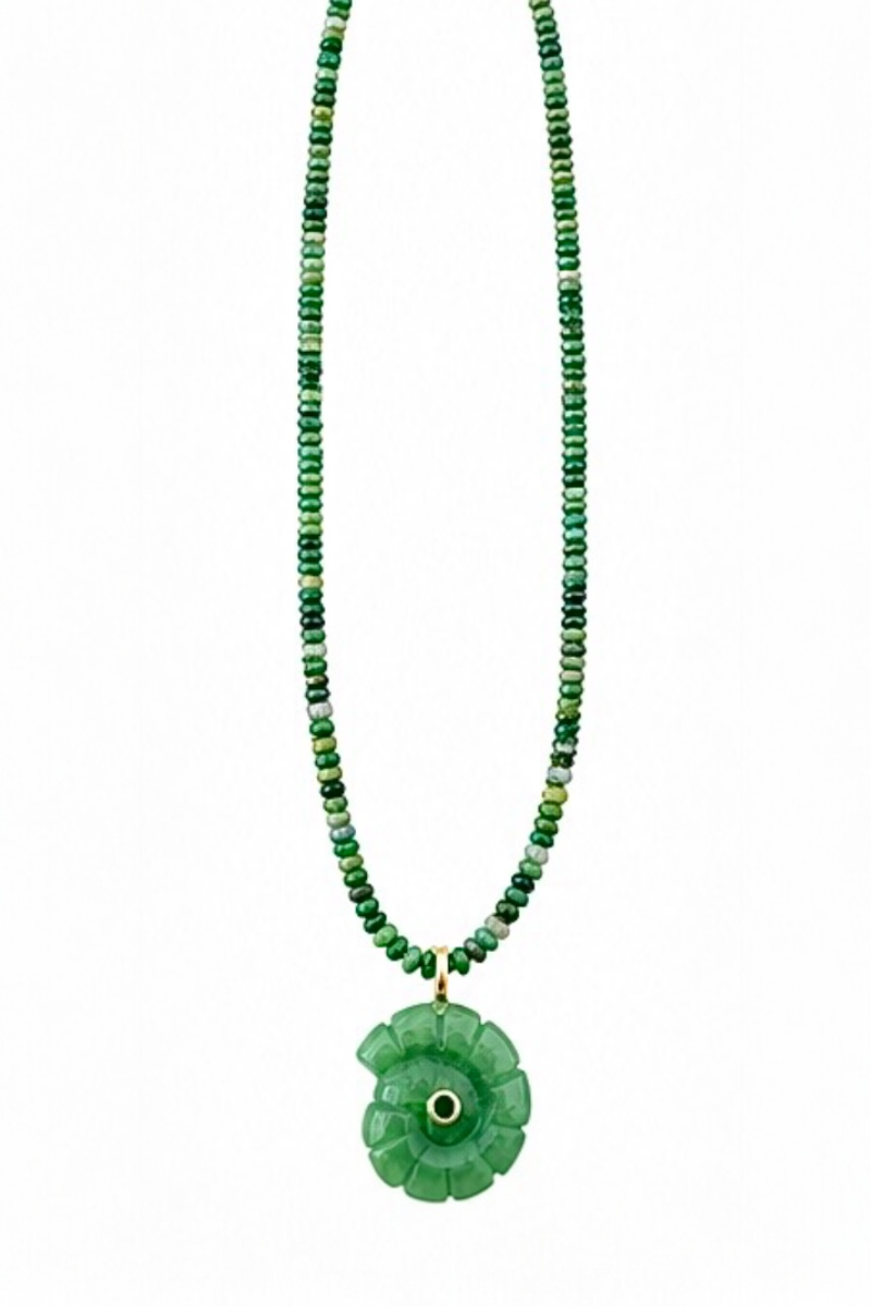 Green and Jade shell Talisman