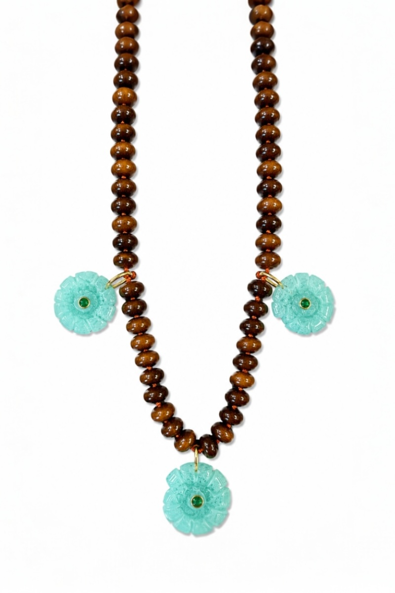 Brown and three Jade shells Talisman